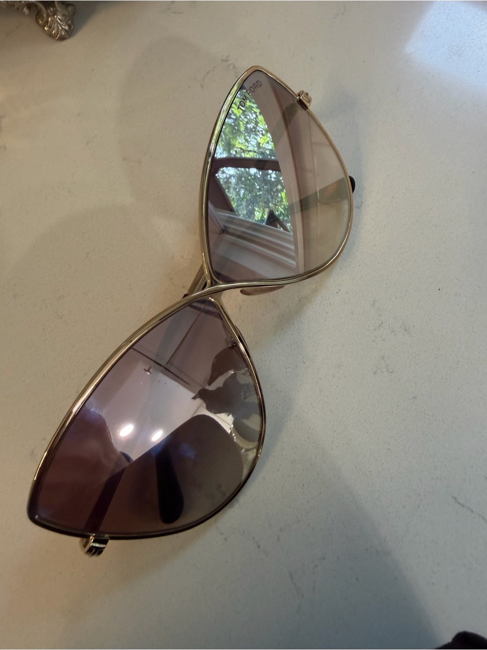 Tom Ford Cat Eye Sunglasses - Elise 02 - Pink Mirrored
